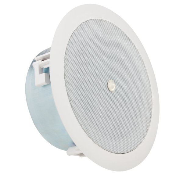 FAP42TC 4" COAXIAL CEILING SPEAKER, 70V/100V 16W TRANSFORMER & 8OHM BYPASS-WHITE, SHALLOW (PRICED EA, BUY 2)